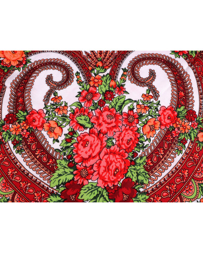 Šatka folklór kvety so strapcami 105x105 cm | Mimib