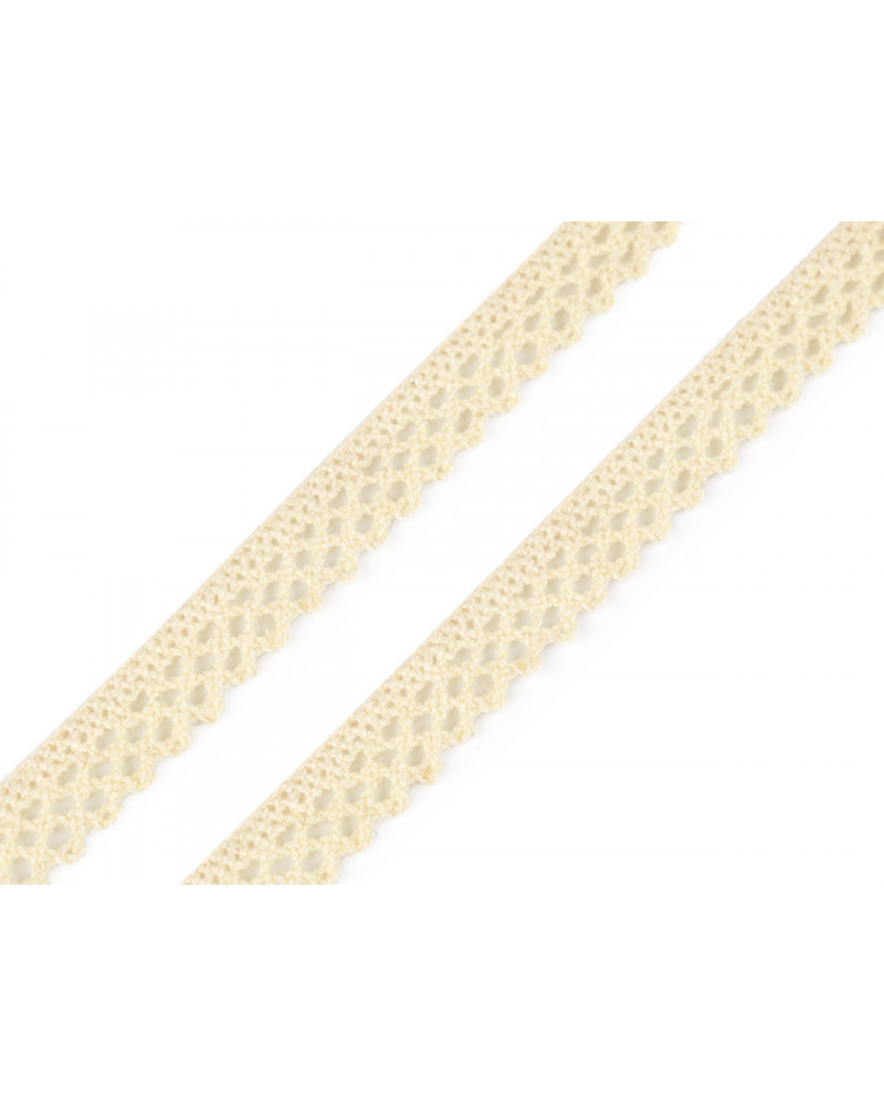 Bavlnená čipka šírka 12 mm paličkovaná | Mimib