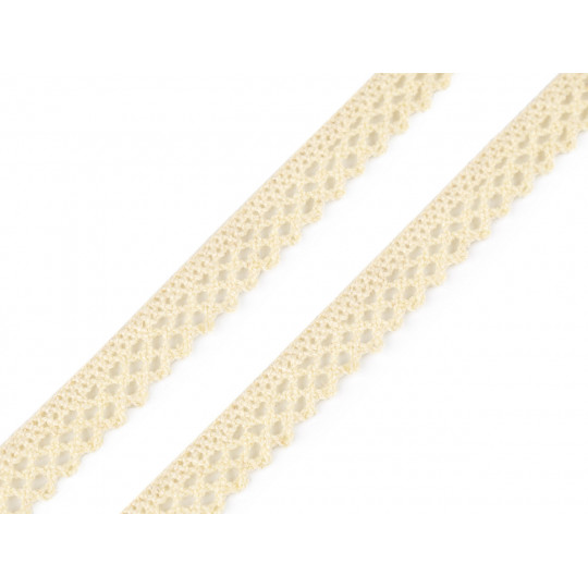 Bavlnená čipka šírka 12 mm paličkovaná | Mimib