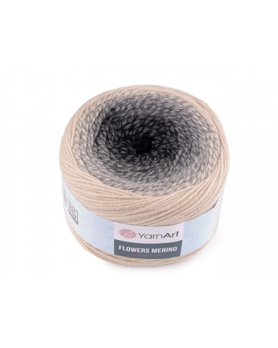 Pletacia priadza Flowers merino 225 g | Mimib