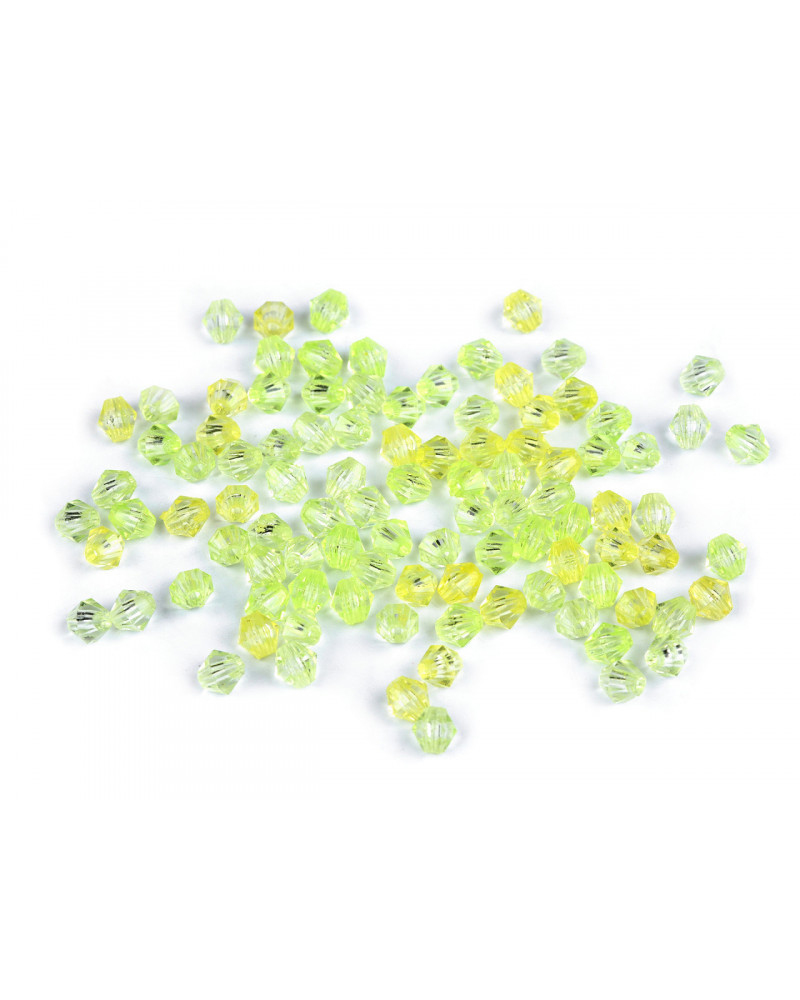 Plastové korálky cínovky / slniečko 6x6 mm | Mimib