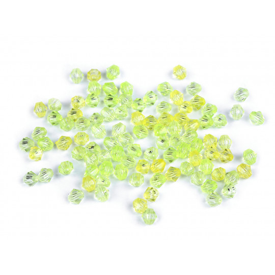 Plastové korálky cínovky / slniečko 6x6 mm | Mimib