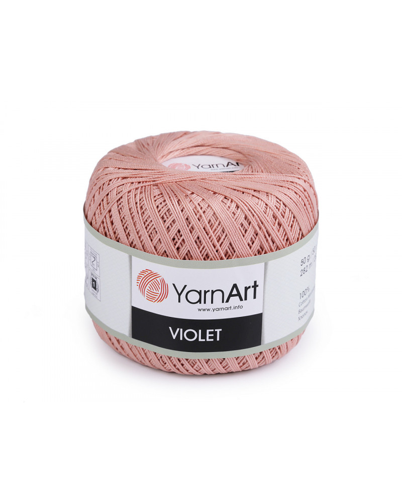 Bavlnená priadza háčkovacia Violet 50 g | Mimib