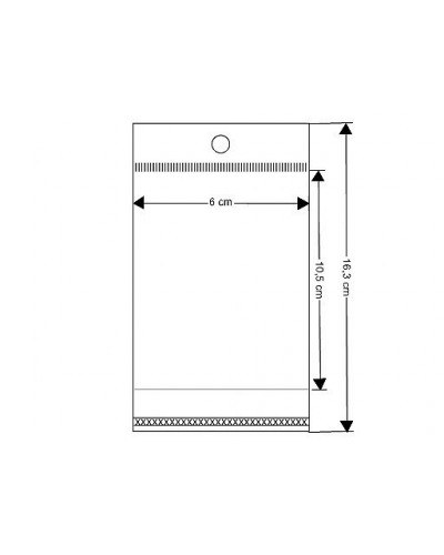 PP vrecko s lepiacou lištou a závesom 6x10,5 cm | Mimib