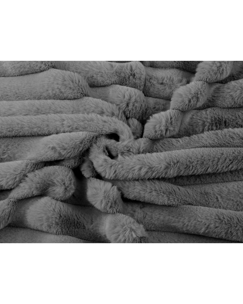 Odevná / dekoračná kožušina pruhy / imitácia činčily | Mimib