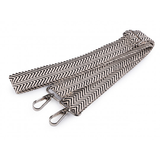 Textilné ucho / popruh na tašku s karabínami šírka 3,8 cm | Mimib