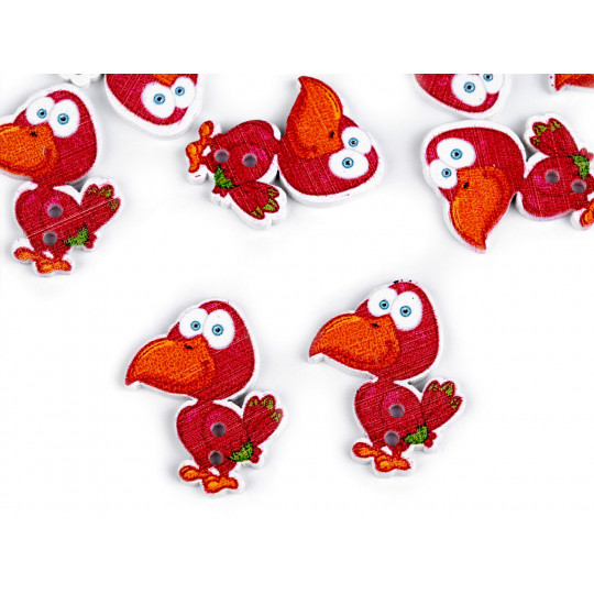 Drevený dekoračný gombík opica, dinosaurus, vtáčik | Mimib