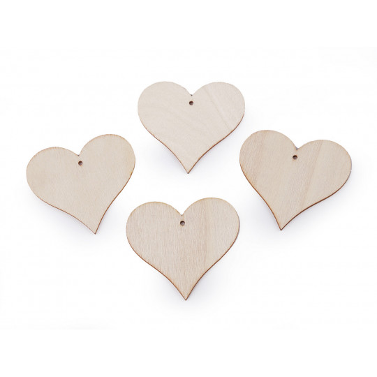 Drevený kvet, srdce, kvapka na zavesenie / domaľovanie | Mimib