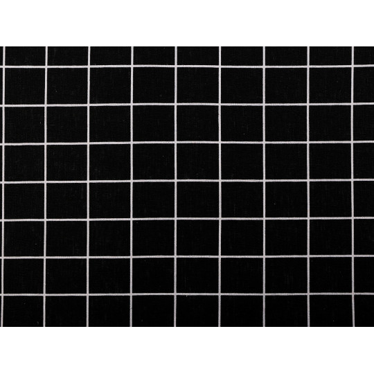 Bavlnená metráž / imitácia ľanu hrubšia, káro | Mimib