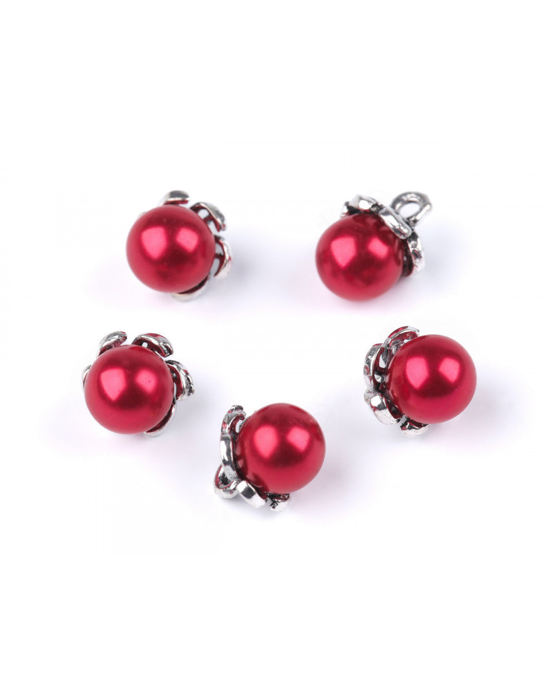 Gombík s kaplíkom / prívesok perla Ø9 mm | Mimib