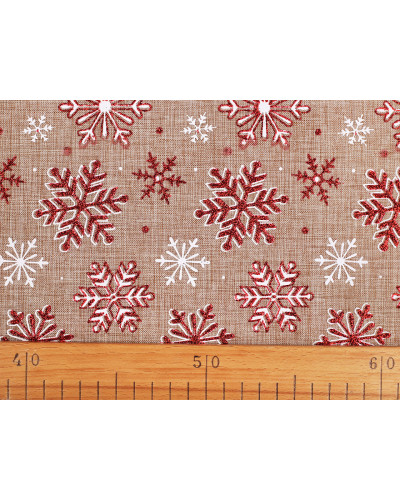 Dekoračná metráž imitácia juty vločky | Mimib