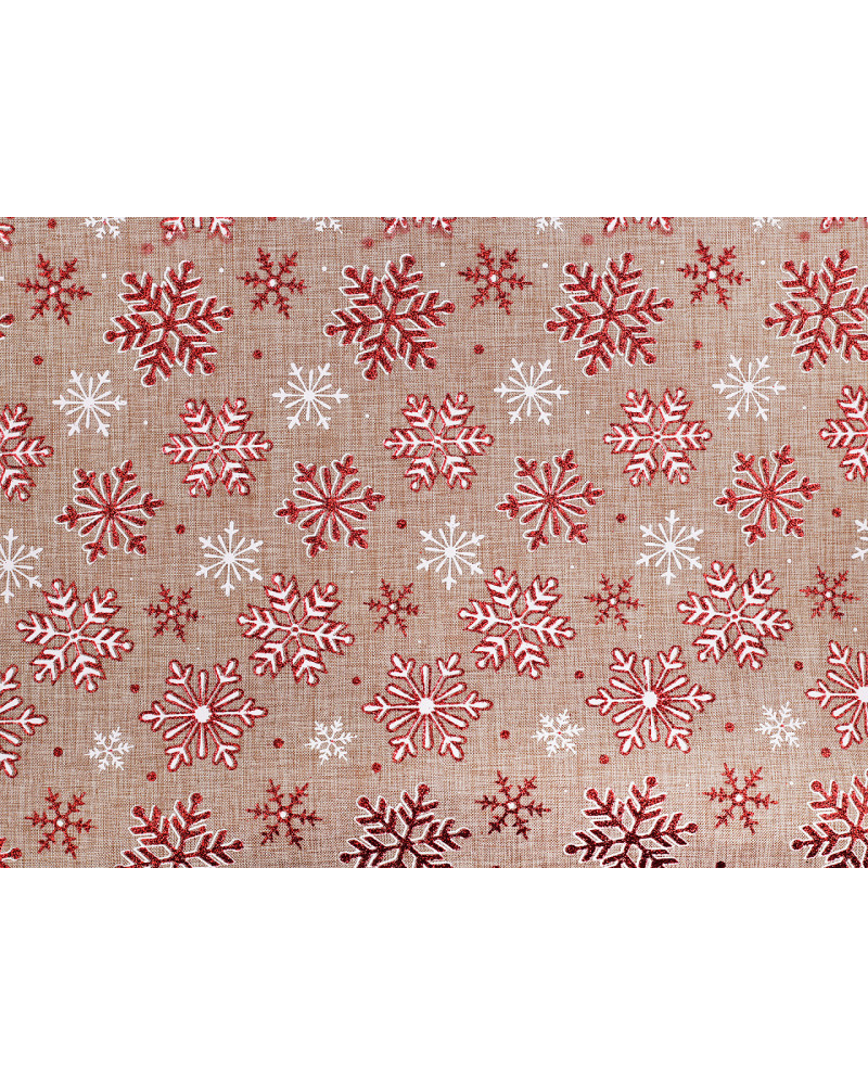 Dekoračná metráž imitácia juty vločky | Mimib