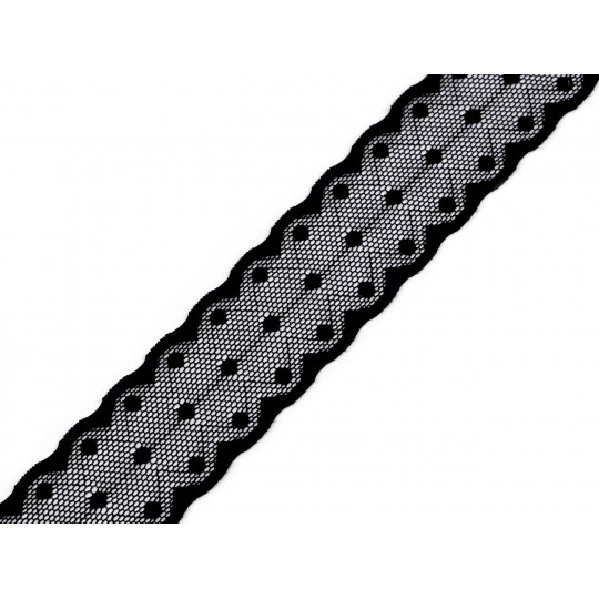 Elastická čipka / vsadka šírka 30 mm | Mimib