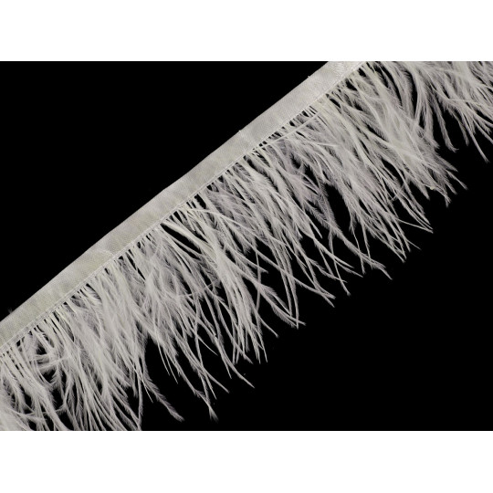 Prámik - pštrosie perie šírka 11 cm | Mimib