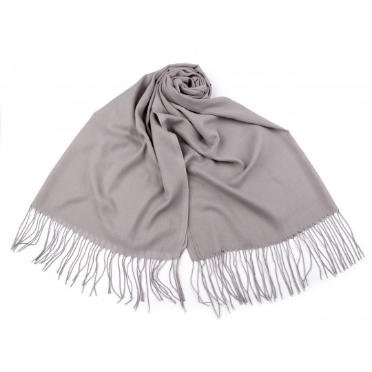 Šatka / šál jednofarebný so strapcami 70x165 cm | Mimib