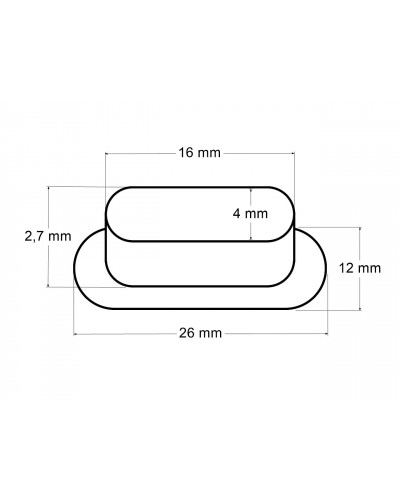 Priechodka s podložkou ovál 4x16 mm | Mimib