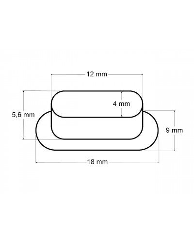 Priechodky s podložkou ovál 4x12 mm | Mimib