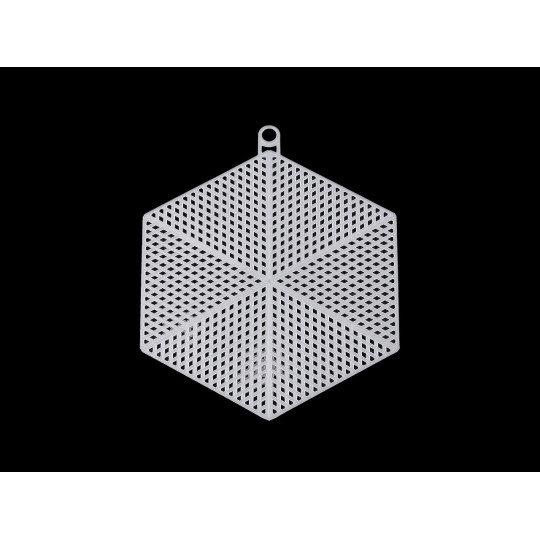 Plastová kanava / mriežka vyšívacia srdce, vločka | Mimib