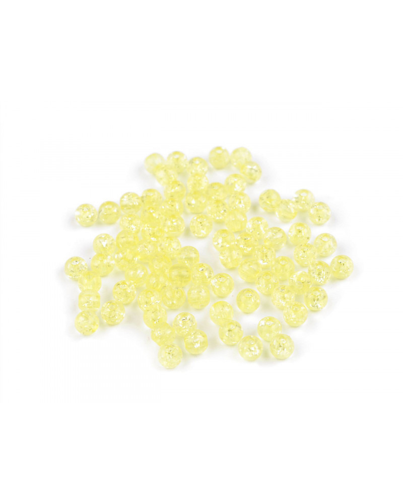 Plastové koráliky kraklované Ø6 mm | Mimib