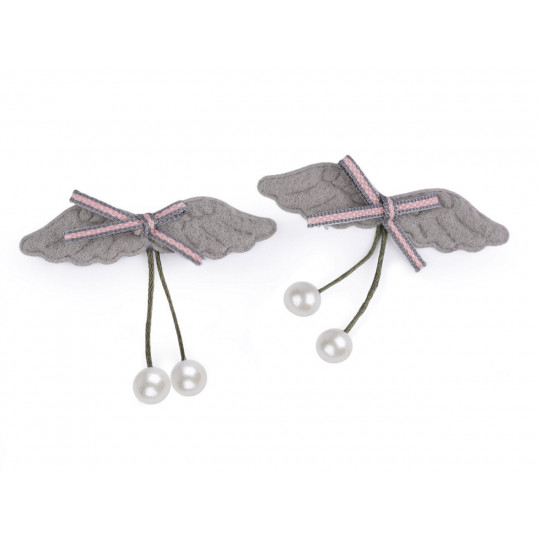 Aplikácia / nášivka kvet, krídla | Mimib