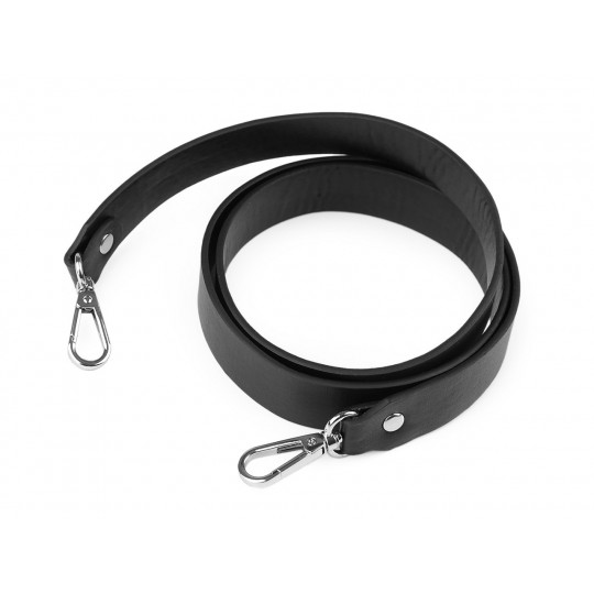 Koženkový popruh / ucho na kabelku s karabínami šírka 2,4 cm | Mimib