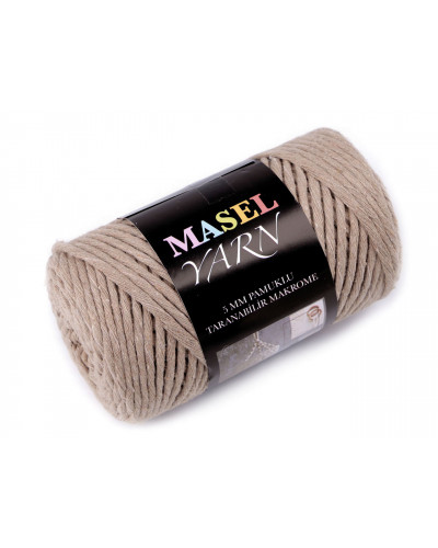 Recyklovaná bavlnená priadza macrame Ø5 mm | Mimib