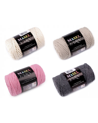 Recyklovaná bavlnená priadza macrame Ø5 mm | Mimib