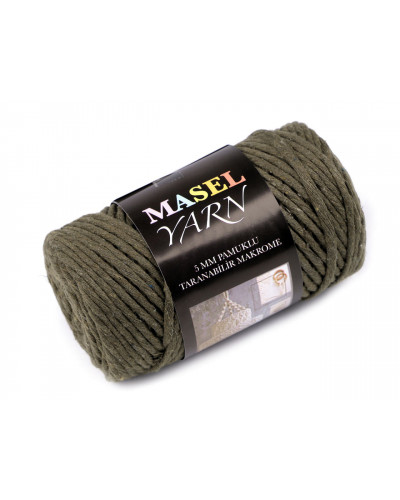 Recyklovaná bavlnená priadza macrame Ø5 mm | Mimib