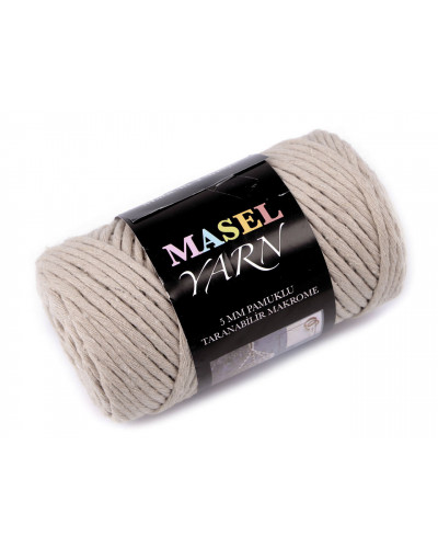 Recyklovaná bavlnená priadza macrame Ø5 mm | Mimib