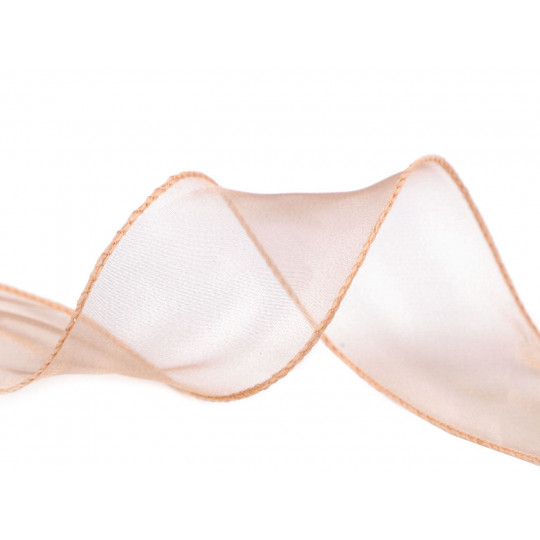 Organzová stuha s perleťovým leskom šírka 55 mm | Mimib