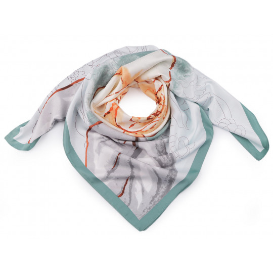 Saténová šatka 90x90 cm | Mimib