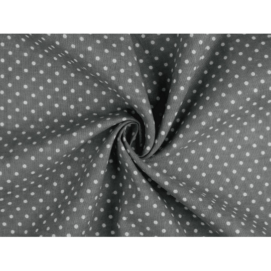Bavlnená metráž / imitácia ľanu hrubšia, bodka | Mimib