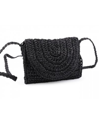 Háčkovaná kabelka z rafie - lyka crossbody 16x21 cm | Mimib