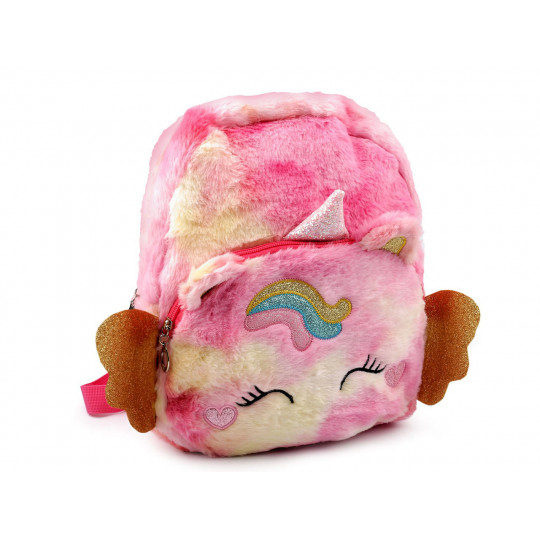 Detský batoh jednorožec plyšový 28x32 cm | Mimib