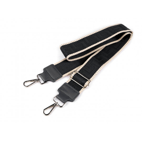 Textilné ucho / popruh na tašku s karabínami šírka 5 cm | Mimib