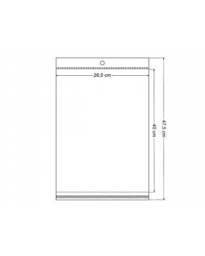 PP vrecko s lepiacou lištou a závesom 26,5x40 cm | Mimib