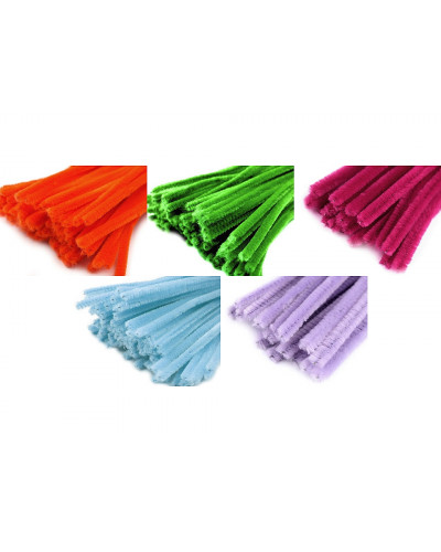 Chlpaté modelovacie drôtiky Ø6 mm dĺžka cca 30 cm | Mimib