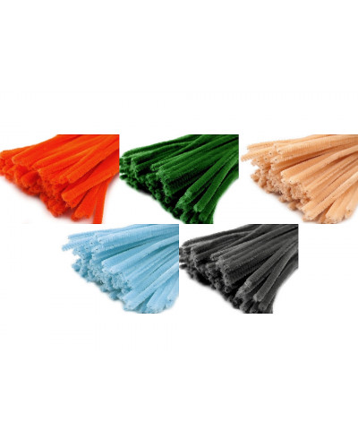 Chlpaté modelovacie drôtiky Ø6 mm dĺžka cca 30 cm | Mimib