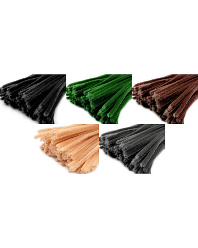 Chlpaté modelovacie drôtiky Ø6 mm dĺžka cca 30 cm | Mimib