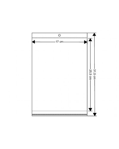 PP vrecko s lepiacou lištou a závesom 17x25,5 - 26 cm | Mimib