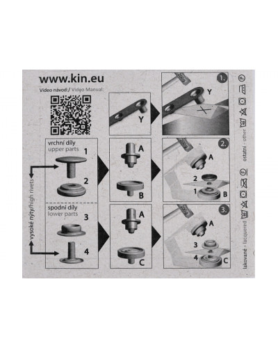 Kovové cvoky Ø15 mm vysoký nit | Mimib