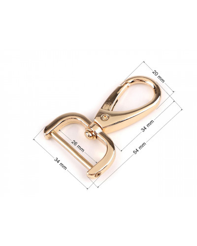 Kovová karabína so skrutkovacím prievlakom 26 mm | Mimib