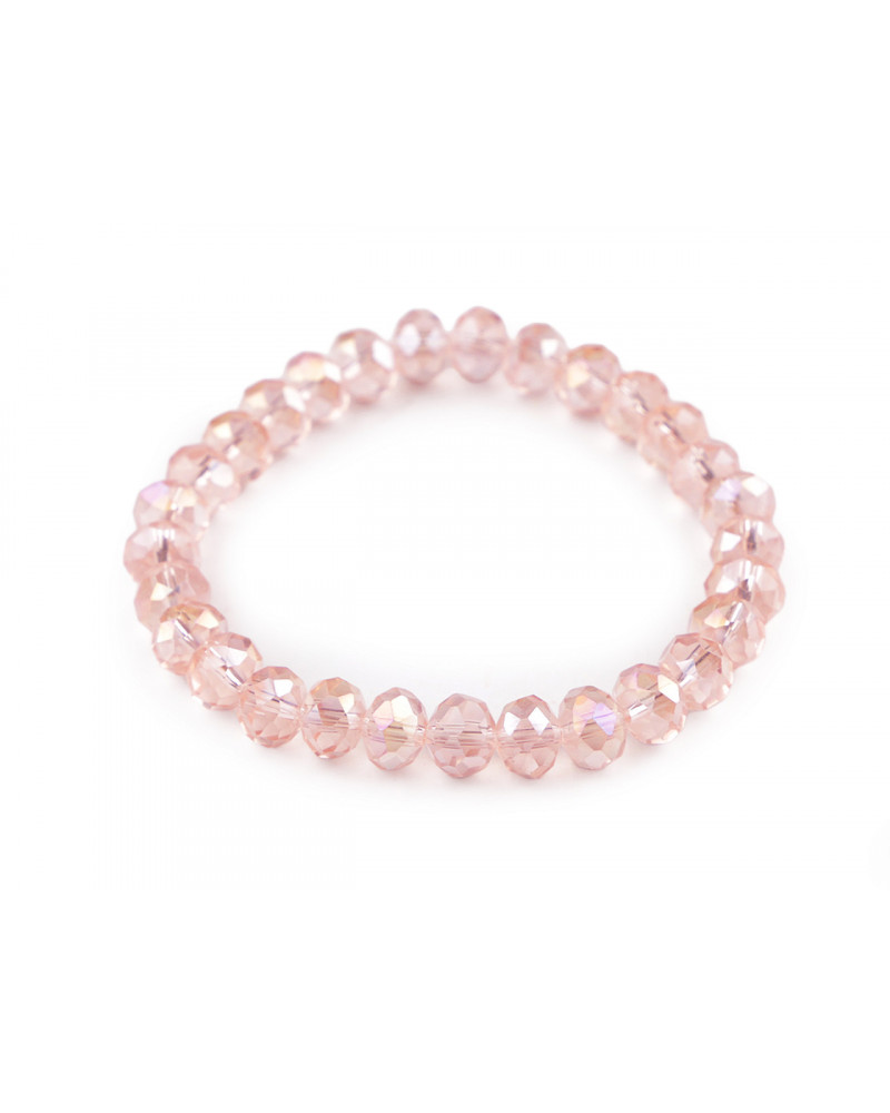 Náramok pružný z brúsených korálikov s AB efektom | Mimib