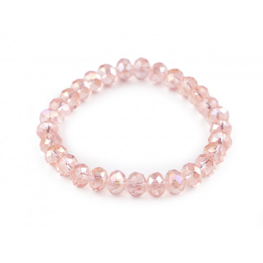 Náramok pružný z brúsených korálikov s AB efektom | Mimib