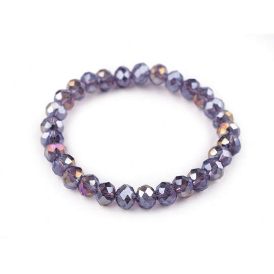 Náramok pružný z brúsených korálikov s AB efektom | Mimib