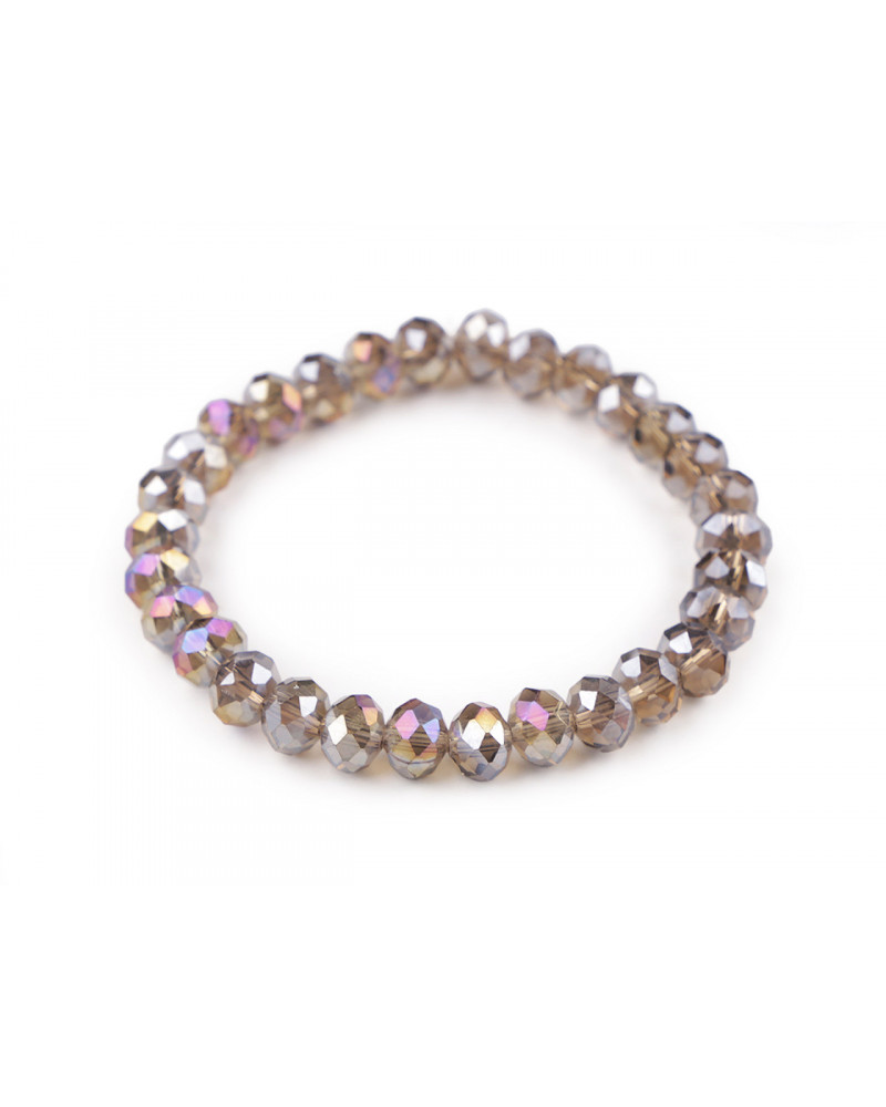 Náramok pružný z brúsených korálikov s AB efektom | Mimib
