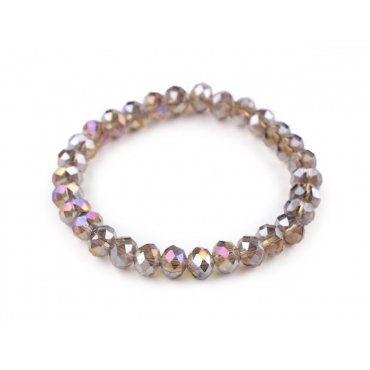 Náramok pružný z brúsených korálikov s AB efektom | Mimib
