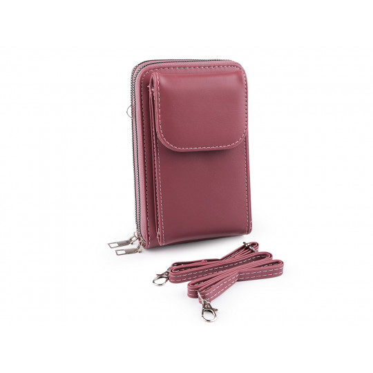 Peňaženka s vreckom na mobil cez rameno crossbody 11x18cm | Mimib