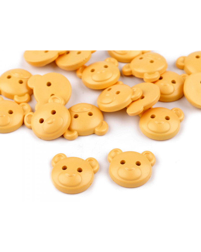 Gombík detský veľkosť 34" medvedík - 25 ks | Mimib