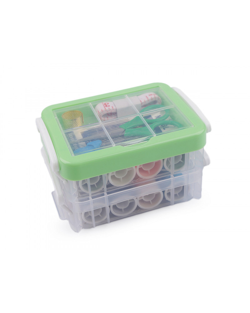 Súprava na šitie v boxe dvojposchodová - 1 sada | Mimib